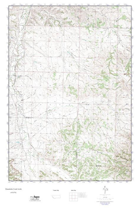 MyTopo Minnehaha Creek South, Montana USGS Quad Topo Map