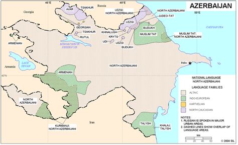 The Languages of Azerbaijan (Used by permission, © SIL International,... | Download Scientific ...