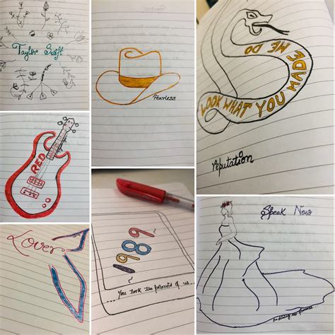 Taylor Swift's album doodles : r/TaylorSwift