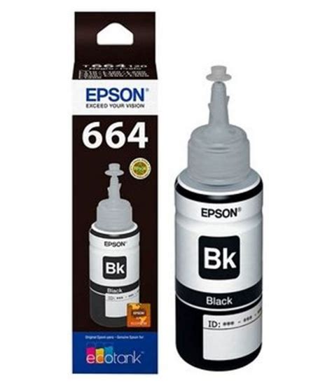 Cartridge Vista 664 Ink Black Single Ink bottle for Epson L130/L220/L310/L360/L365/L380/L385 ...