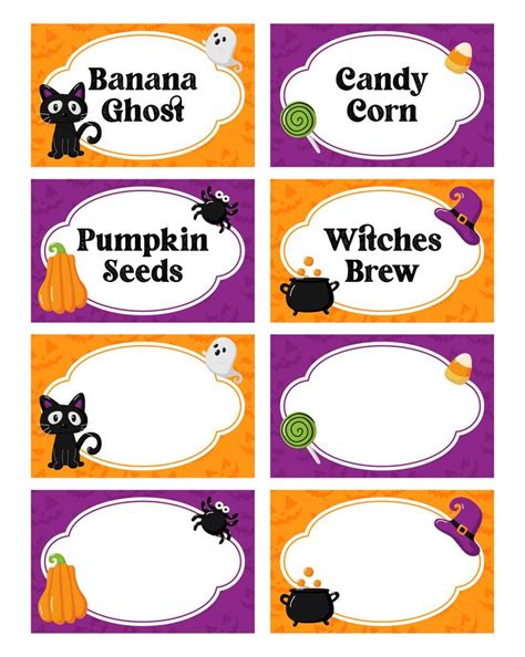 halloween candy bar wrappers with black cats and pumpkins