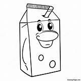 Cartoon Milk Carton With Face Coloring Page  Pagescom sketch template