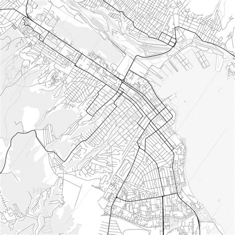 Vector PDF map of Novorossiysk, Russia - HEBSTREITS | Map vector ...