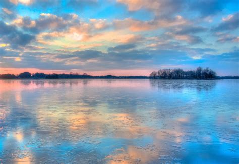 Frozen Lake Sunset · Free photo on Pixabay