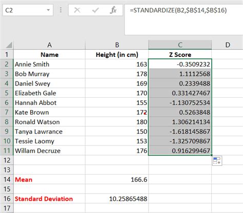 How to calculate Z Score in Excel - Z TABLE