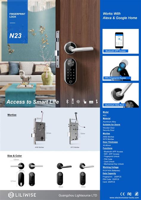 Electronic Door Locks Aluminum Alloy Biometric Bluetooth Door Lock