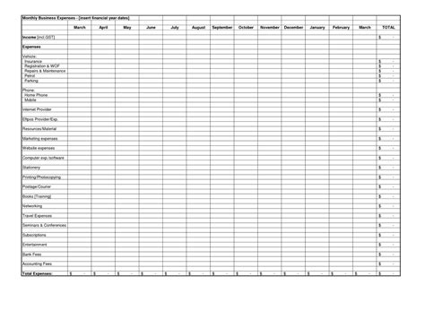 Monthly Business Expense Sheet Template Expenses Spreadsheet Sample throughout Monthly Business ...