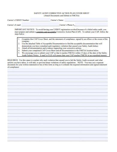 11+ Audit Corrective Action Plan Templates in MS Word| Excel | PDF
