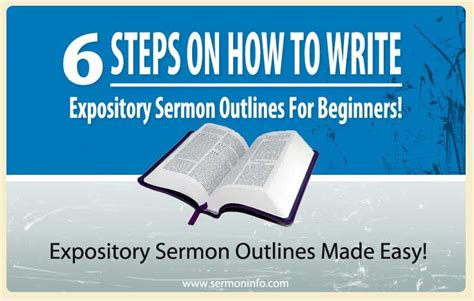 How To Write Expository Sermon Outlines For Beginners | Sermons | Sermon, Bible knowledge ...