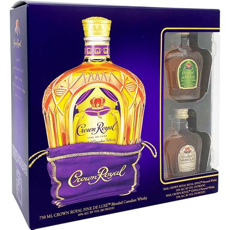 Crown Royal Fine Deluxe Whiskey Gift Set with Two 50ml Miniature ...