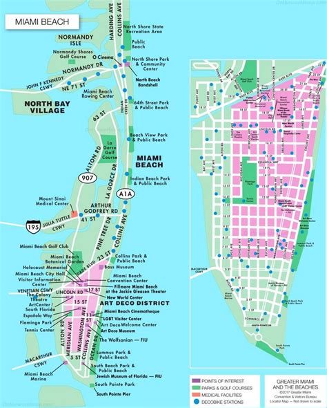 Miami Beach Tourist Attractions Map - Ontheworldmap.com