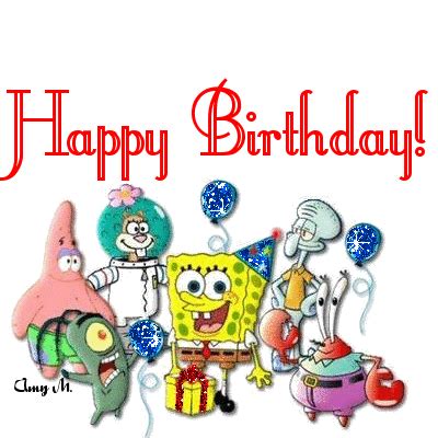 happy birthday spongebob GIF | Happy birthday spongebob, Happy birthday ...