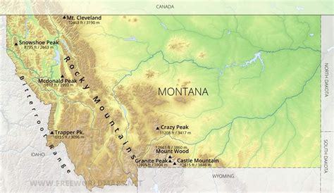 Montana Mountain Ranges Map – Map Of The Usa With State Names