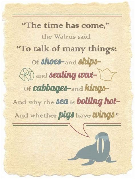 the walrus and the carpenter | Alice and wonderland quotes, Wonderland quotes, Wonderland