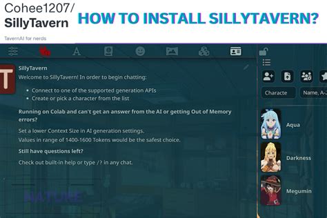 SillyTavern AI - How To Install And Use It? - The Nature Hero