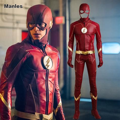 The Flash Season 4 Cosplay Barry Allen Costume Superhero Outfit New Year Clothes Halloween Suit ...