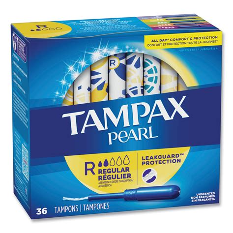 Tampax® Pearl Tampons, Regular, 36/Box, 12 Box/Carton | Wedge Supply, LLC