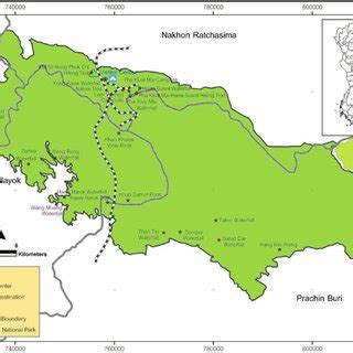 Map of Khao Yai National Park, Thailand. | Download Scientific Diagram