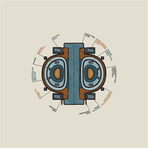 Schematic representation of a TOKAMAK, a thermonuclear reactor being developed to produce ...