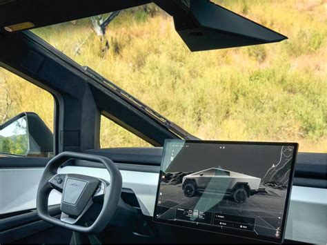 Tesla Cybertruck Up Close Photos Reveal Glass Roof, Consolidated UI ...