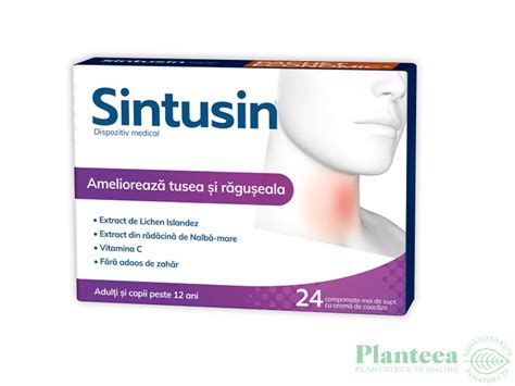 Sintusin adulti fara zahar 24cp - Natur produkt, pret 46,6 lei - Planteea