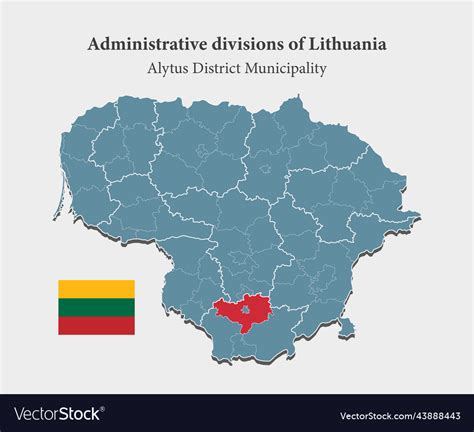 Map lithuania and district alytus Royalty Free Vector Image