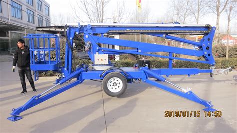 Quality boom lift,trailer boom lift,aerial work platform supplier from MORAL LIFT