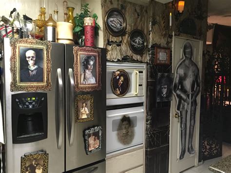 Haunted mansion : kitchen Halloween 2015 my own props | Haunted mansion decor, Haunted mansion ...