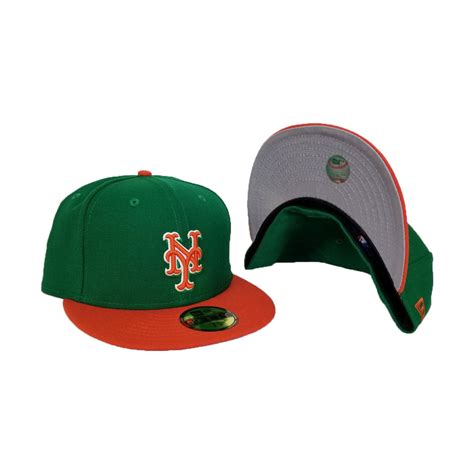 New Era New York Mets Green / Orange 59FIFTY Fitted Hat – Exclusive ...