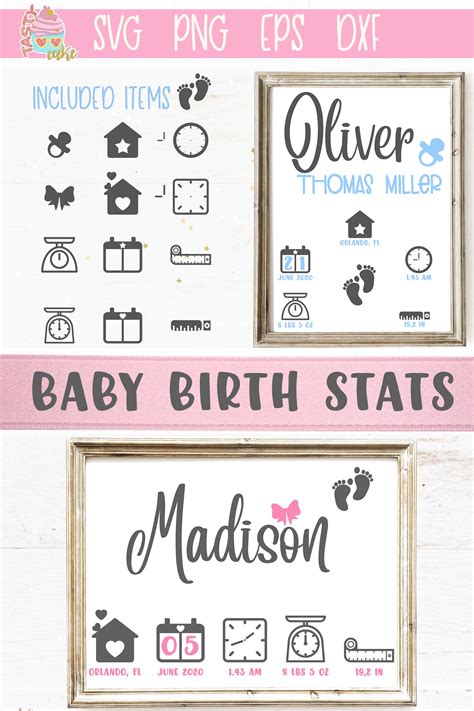 Blank Birth Stats Template Svg Free - Printable Word Searches