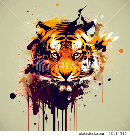 tiger graphic design - Stock Illustration [98114516] - PIXTA