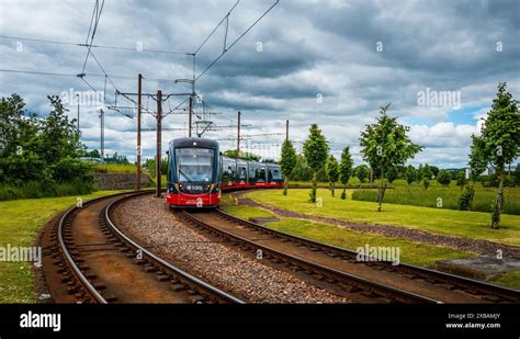 Edinburgh Tram near Ingliston Park & Ride Station, near Edinburgh ...