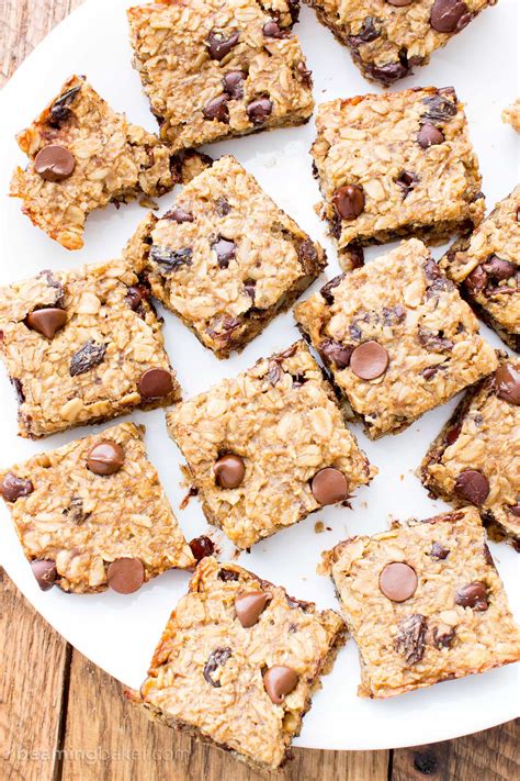 Gluten Free Banana Chocolate Chip Oatmeal Breakfast Bars (Vegan, One Bowl, GF, DF) - Beaming Baker