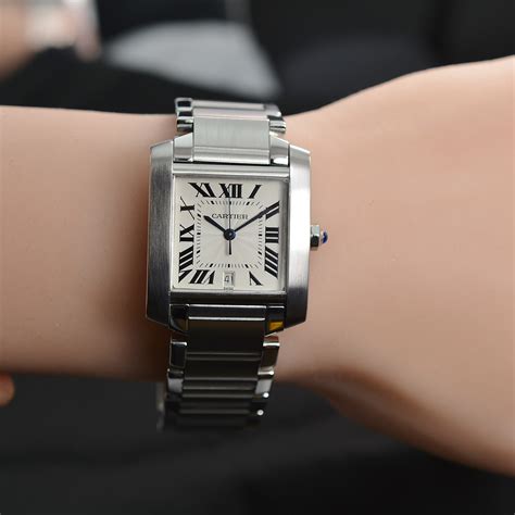 Cartier Tank Francaise Watch Large Size Stainless Steel Automatic w ...