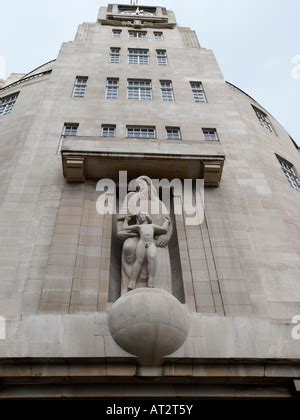 Eric Gill sculptures of Prospero and Ariel on the facade of BBC ...