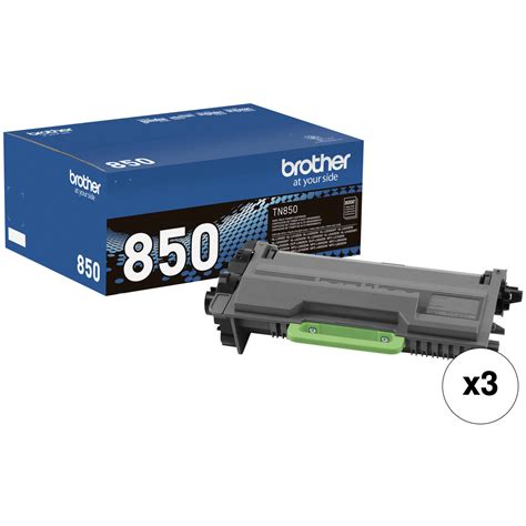 Brother TN850 High Yield Toner Cartridge (3-Pack) B&H Photo