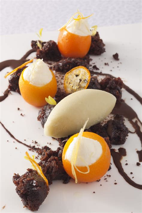 1-Michelin Star Restaurant L'altro's seasonal dessert - Citrus fruits ...