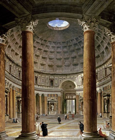 Giovanni Paolo Panini | The Interior of The Pantheon, Rome | Buy Prints Online | Ancient roman ...