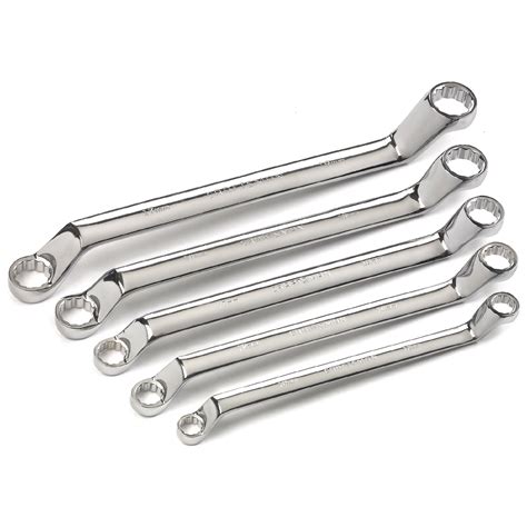 Craftsman 5 pc. Metric Full Polish 12 pt. Deep Offset Box End Wrench ...