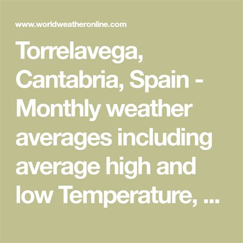 Torrelavega, Cantabria, Spain - Monthly weather averages including average high and low ...