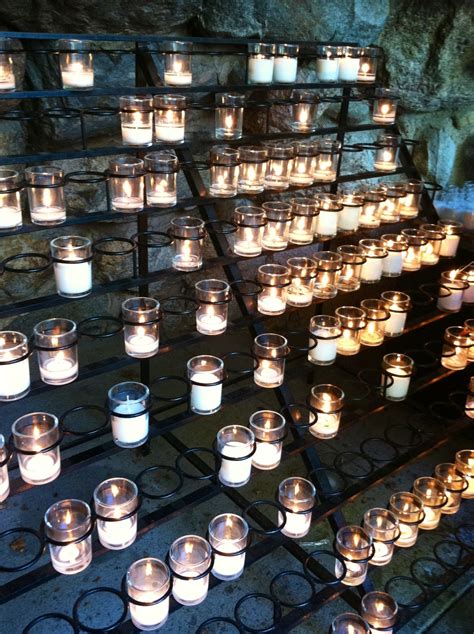 Notre Dame Grotto | Tea light candle, Tea lights, Photo wall