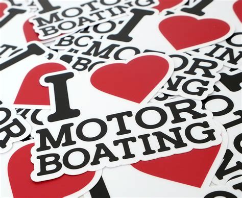 Funny Boat Stickers I Love Motor Boating Sticker Cooler | Etsy