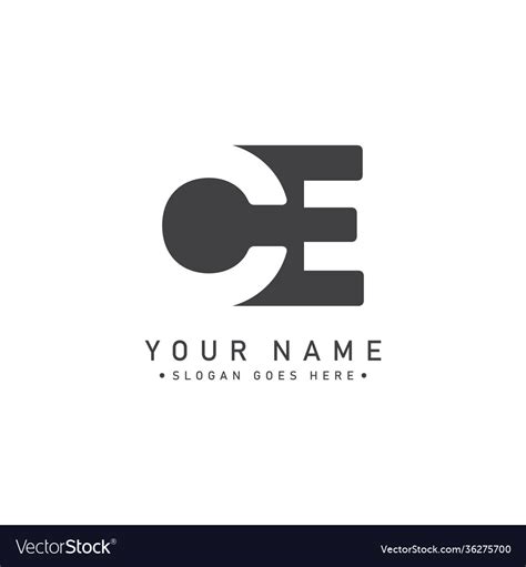 Initial letter ce logo - minimal logo Royalty Free Vector