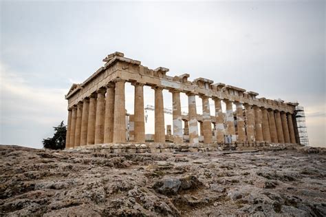 Premium Photo | Reconstruction of parthenon temple in acropolis.