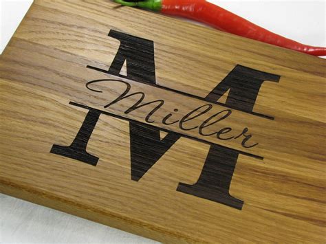 MONOGRAM CUTTING BOARD Personalized Cutting Board by VnVbroWood