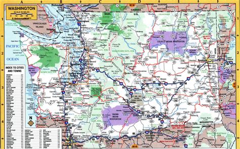 Washington State Road Map Printable Printable Map | Images and Photos ...