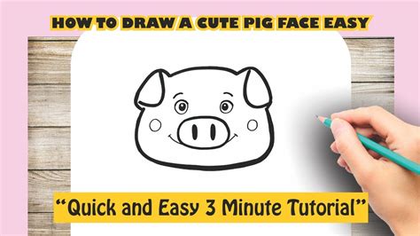 Cute Pig Face Drawing