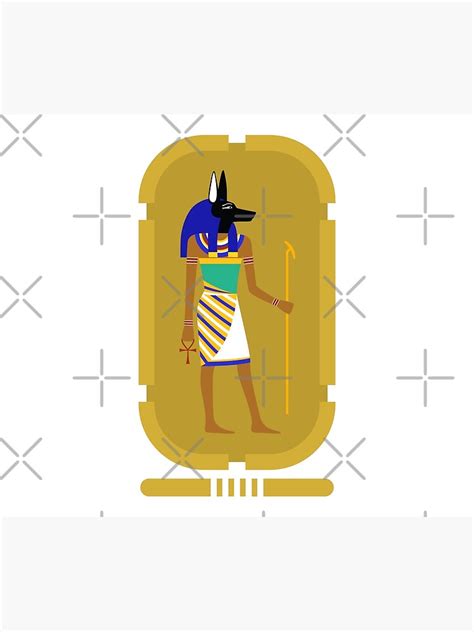 "Anubis Egyptian God On Gold Cartouche" Poster for Sale by ...