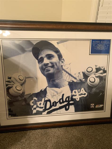 Huge autographed Sandy Koufax no hitter picture : r/baseball