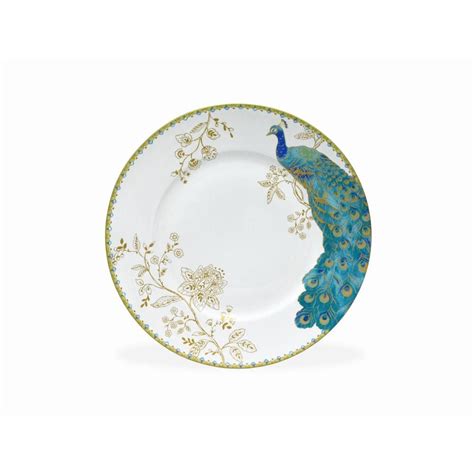 222 Fifth Peacock Garden 16-Piece Casual Blue Porcelain Dinnerware Set (Service for 4 ...